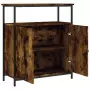 Credenza Rovere Fumo 70x30x80 cm in Legno Multistrato