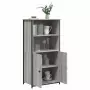 Credenza Grigio Sonoma 62x36x121,5 cm in Legno Multistrato