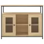 Credenza Rovere Sonoma 100x35x80 cm in Legno Multistrato