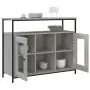 Credenza Grigio Sonoma 100x35x80 cm in Legno Multistrato