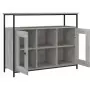 Credenza Grigio Sonoma 100x35x80 cm in Legno Multistrato