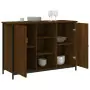 Credenza Rovere Marrone 100x35x70 cm in Legno Multistrato