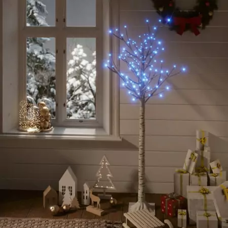 Albero Natale 140 LED 1,5m Salice Blu Interno Esterno