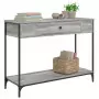 Tavolino Consolle Grigio Sonoma 100x34,5x75cm Legno Multistrato