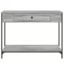 Tavolino Consolle Grigio Sonoma 100x34,5x75cm Legno Multistrato