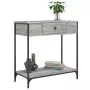 Tavolino Consolle Grigio Sonoma 75x34,5x75cm Legno Multistrato