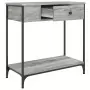 Tavolino Consolle Grigio Sonoma 75x34,5x75cm Legno Multistrato