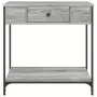 Tavolino Consolle Grigio Sonoma 75x34,5x75cm Legno Multistrato