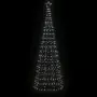 Luce Albero di Natale con Picchetti 570LED Bianco Freddo 300cm