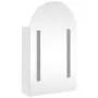 Armadietto Bagno con Specchio e LED ad Arco Bianco 42x13x70 cm