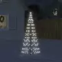 Luce Albero di Natale su Pennone 200LED Bianco Freddo 180cm