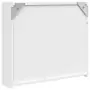 Armadietto Bagno con Specchio e LED Bianco 60x13x52 cm