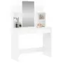 Toeletta con Specchio Bianco lucido 96x39x142 cm