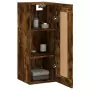 Mobile a Parete Rovere Fumo 34,5x34x90 cm in Legno Multistrato