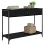 Tavolino Consolle Nero 100x34,5x75 cm in Legno Multistrato