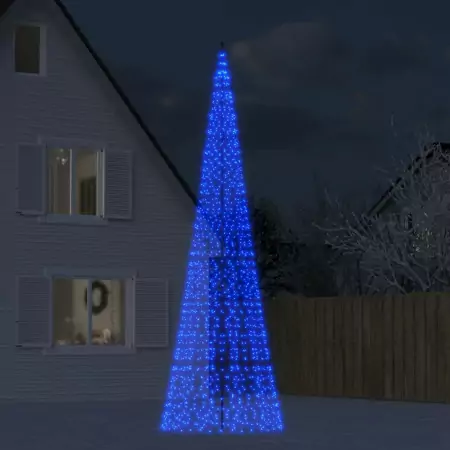 Illuminazione Albero di Natale su Pennone 1534LED Blu 500cm