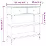 Tavolino Consolle Grigio Sonoma 72,5x25x75 cm Legno Multistrato