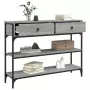 Tavolino Consolle Grigio Sonoma 100x25x75cm Legno Multistrato