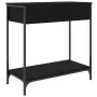 Tavolino Consolle Nero 75x34,5x75 cm in Legno Multistrato