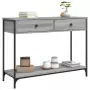 Tavolino Consolle Grigio Sonoma 100x34,5x75cm Legno Multistrato