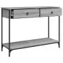 Tavolino Consolle Grigio Sonoma 100x34,5x75cm Legno Multistrato