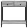 Tavolino Consolle Grigio Sonoma 75x34,5x75cm Legno Multistrato