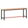 Banco da Lavoro 220x55x81,5 cm Legno Massello Faggio e Metallo