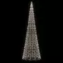 Luce Albero di Natale su Pennone 1534LED Bianco Freddo 500cm