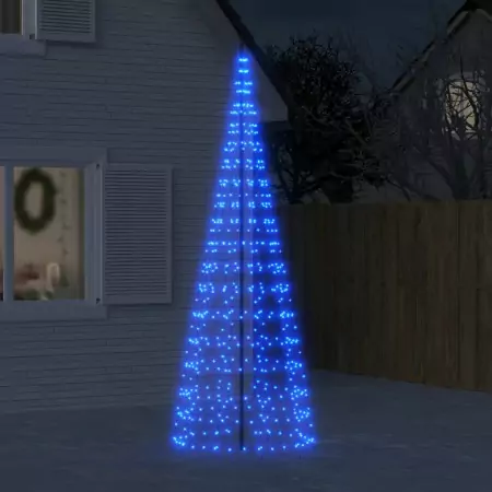 Illuminazione Albero di Natale su Pennone 550LED Blu 300cm