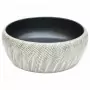 Lavabo da Appoggio Nero e Grigio Rotondo Φ41x14 cm Ceramica