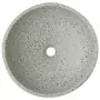 Lavabo da Appoggio Grigio Rotondo Φ41x14 cm Ceramica