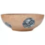 Lavabo da Appoggio Marrone e Blu Rotondo Φ41x14 cm Ceramica