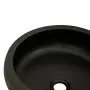 Lavabo da Appoggio Nero e Marrone Rotondo Φ41x14 cm Ceramica