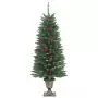 Alberi di Natale Artificiali 2 pz con 100 LED Verde 120 cm