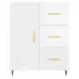 Credenza Bianco Lucido 69,5x34x180 cm in Legno Multistrato