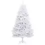 Albero di Natale Artificiale Incernierato con Base Bianco 240cm