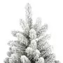 Albero Natale Artificiale Incernierato con Neve Fioccata 240 cm