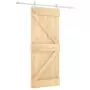 Porta Scorrevole con Set Hardware 85x210 cm Legno Massello Pino