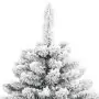 Albero Natale Artificiale Incernierato con Neve Fioccata 120 cm