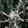 Albero Natale Artificiale Incernierato con Neve Fioccata 120 cm