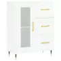 Credenza Bianco Lucido 69,5x34x180 cm in Legno Multistrato