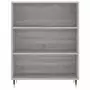 Credenza Grigio Sonoma 69,5x34x180 cm in Legno Multistrato