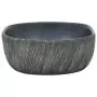 Lavabo da Appoggio Nero e Grigio Ovale 47x33x13 cm Ceramica