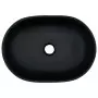 Lavabo da Appoggio Nero e Grigio Ovale 47x33x13 cm Ceramica