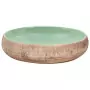 Lavabo da Appoggio Verde e Marrone Ovale 59x40x15 cm Ceramica