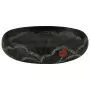 Lavabo da Appoggio Nero Ovale 59x40x15 cm Ceramica