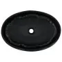 Lavabo da Appoggio Nero Ovale 59x40x15 cm Ceramica