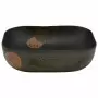 Lavabo da Appoggio Nero Rettangolare 48x37,5x13,5 cm Ceramica