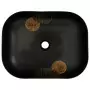 Lavabo da Appoggio Nero Rettangolare 48x37,5x13,5 cm Ceramica