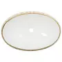 Lavabo da Appoggio Bianco e Oro Ovale 59x40x15 cm Ceramica